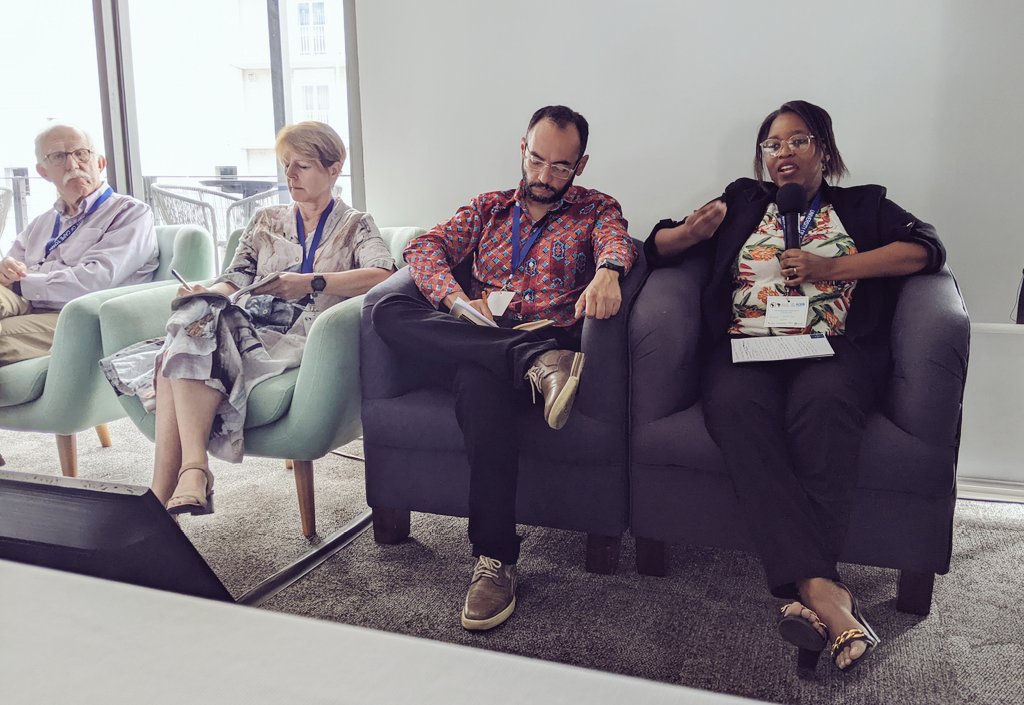 Exciting panel discussion from Malebo Seleetse, @DavidLam_UMich, Belynda Petrie and @DiazFabioAndres on pathways of livelihoods and a 'good life' in a #climatecrisis in #unequalsocieties #ARUANISANSAconference2024