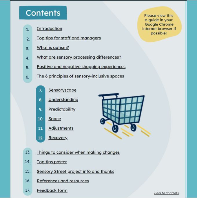 Here's a first look at our supermarket guide! Thank you to our autistic consultants for their inputs and @21andsensory for the graphic design. Interested supermarket employees can visit our website for info and register for our launch event: buff.ly/3PaEp7E