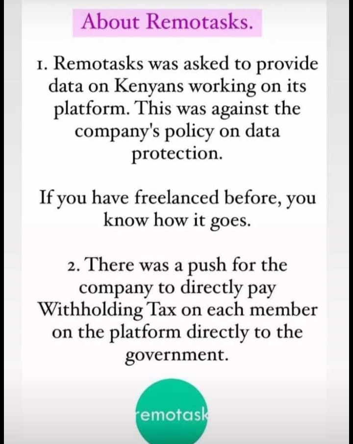 wilsonjuma254's tweet photo. Insane!! Is this True??

#remotasks #kenyanews #government https://t.co/JtIpLxARlp