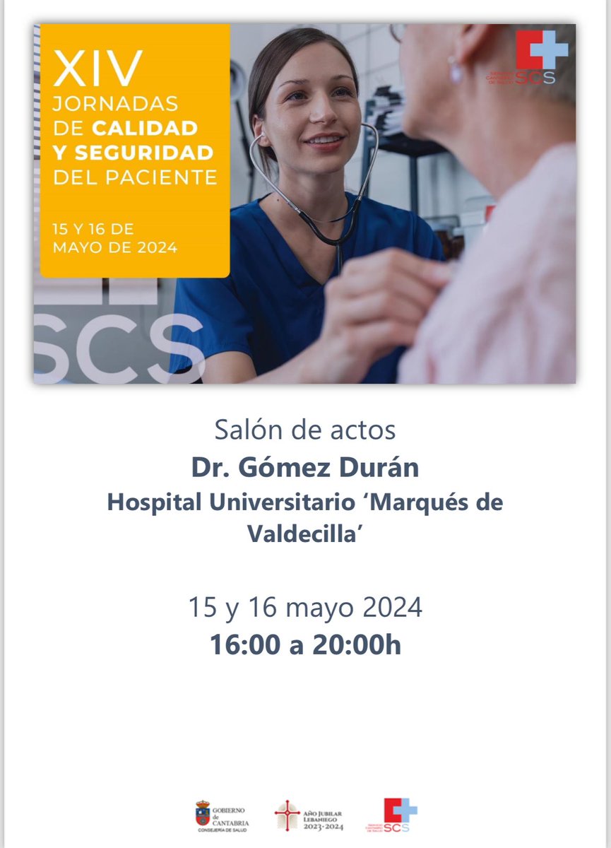 PasQal (@pasqalasturias) on Twitter photo <a href="/patribody/">Patri</a> <a href="/DIOSDELVALLE/">RICARDO DE DIOS</a> <a href="/CalidadAsistenc/">SECA ~ Sociedad Española de Calidad Asistencial</a> <a href="/eullaneza/">Eugenia Llaneza</a>
👉Jornadas de nuestros amigos de Cantabria
👉Aún estás a tiempo de enviar trabajos y de inscribirte
👇
scsalud.es/jornadascalida… <a href="/patribody/">Patri</a> <a href="/DIOSDELVALLE/">RICARDO DE DIOS</a> <a href="/CalidadAsistenc/">SECA ~ Sociedad Española de Calidad Asistencial</a> <a href="/eullaneza/">Eugenia Llaneza</a>
👉Jornadas de nuestros amigos de Cantabria
👉Aún estás a tiempo de enviar trabajos y de inscribirte
👇
scsalud.es/jornadascalida…