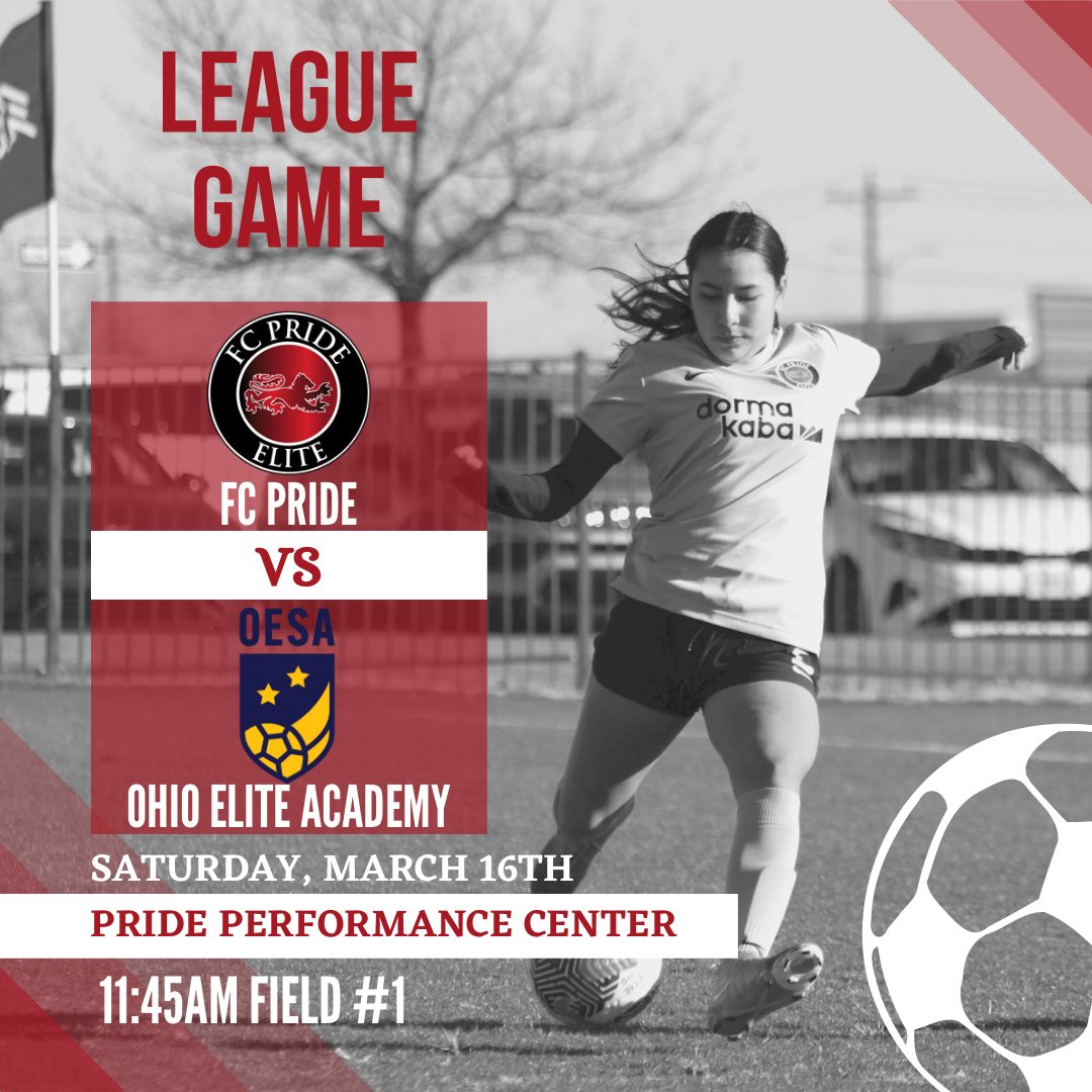 FCPride08g_ECNL's tweet photo. Looking forward to playing @ohioelite this weekend. Come watch us play at home.

11:45am this Saturday the 16th. 

@FCPGirlsEcnl @FCPRIDESOCCER 
@ECNLOhioValley 
@ImCollegeSoccer 
@ImYouthSoccer 
@SoccerMomInt https://t.co/C9Ldl9q5GV