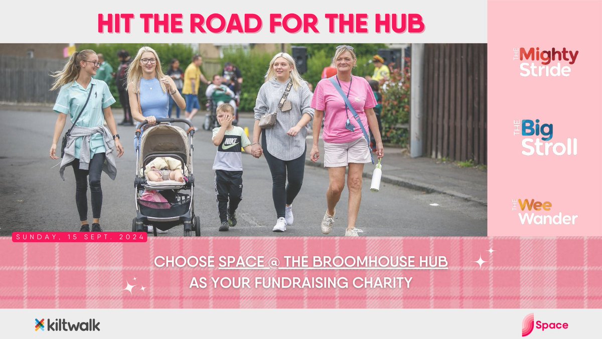 A brisk 10-minute daily walk has plenty of health benefits—& counts toward training for @thekiltwalk 2024!

Join our team & start fundraising for the Space @ The Broomhouse Hub.

Money goes directly to us, & in turn, into our community.

#KiltwalkEdinburgh #Kiltwalk2024 #Kiltwalk