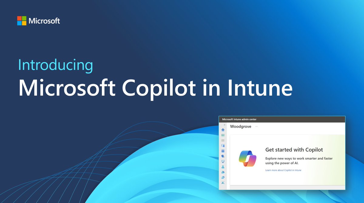 MSIntune's tweet image. April 1, 2024 will mark the beginning of a new era of endpoint management with the public preview of Microsoft Copilot in Intune!
🤩 techcommunity.microsoft.com/t5/microsoft-i…

#Intune #MSIntune #Copilot #AI