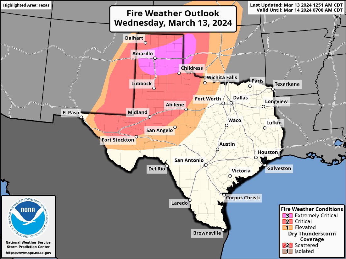 #HeyTexas Panhandle! #Critical and #ExtremelyCritical #Fire #Weather conditions today. Several air and ground resources are in the area to support local firefighters. Do your part. #OnlyYouCanPreventWildfire #AreYouReady