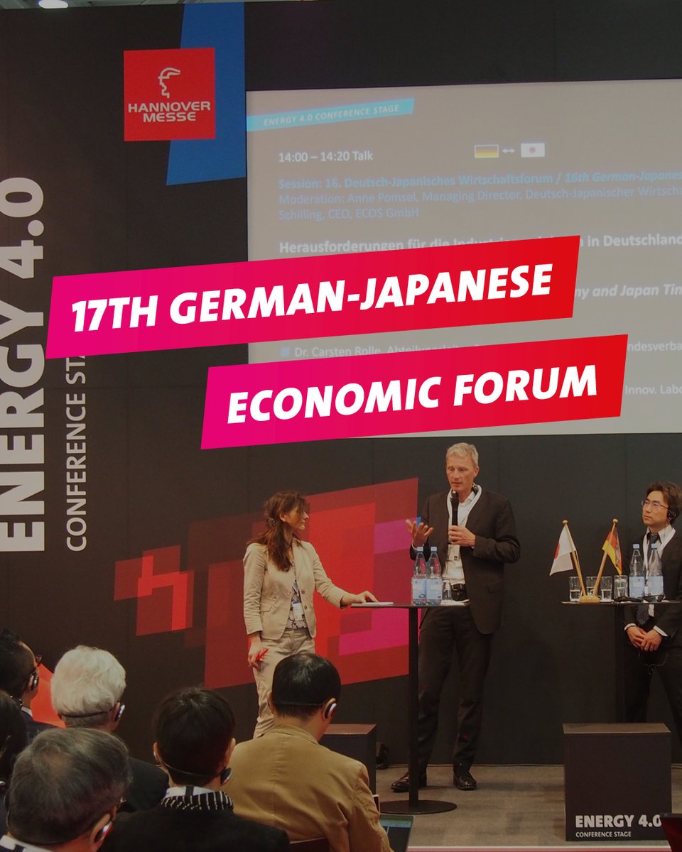 Add this to your calendar: The 17th edition of the German-Japanese Economic Forum will take place on Monday, April 22nd in our ENERGY 4.0 conference stage. 🗣️ fcld.ly/suorp2d