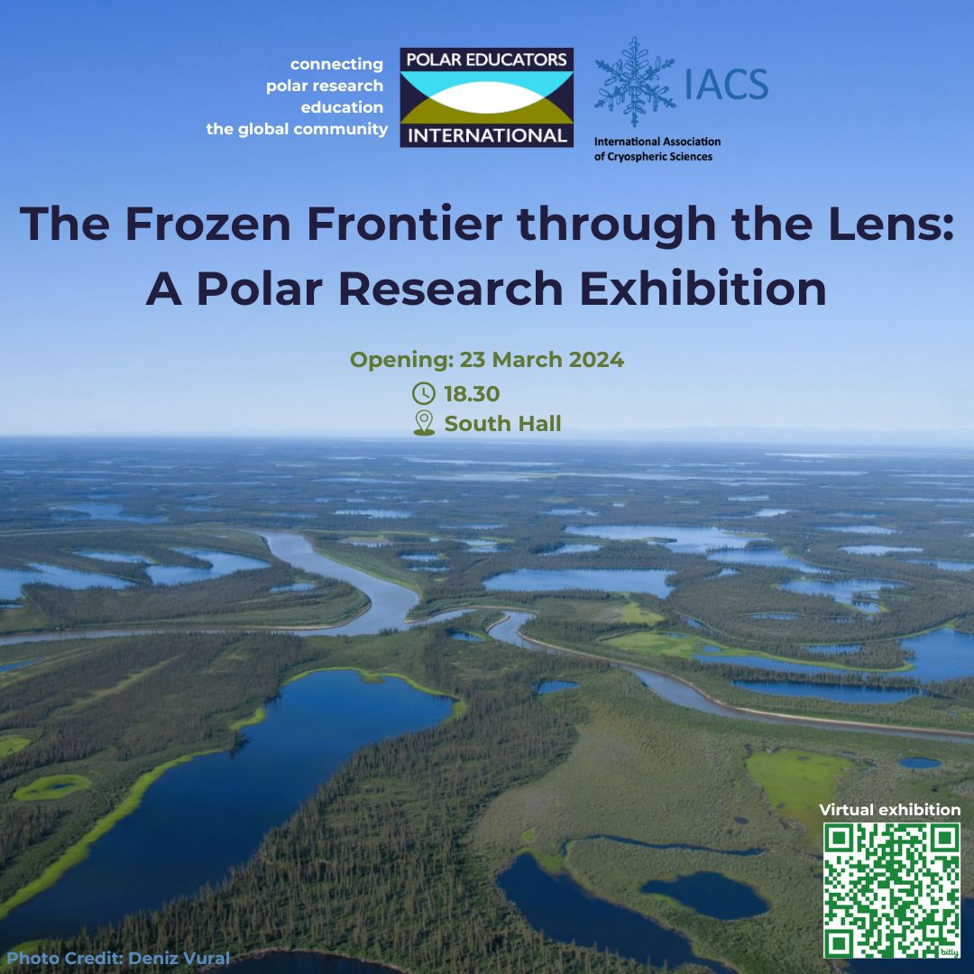 You are cordially invited to the opening ceremony of 'The Frozen Frontier through the Lens: A Polar Research Exhibition' on March 23rd at 18:30 GMT📷❄️ 💡For more details: assw.info/program/cultur… #PEI #IACS #ASSW #Exhibition #PolarLiteracy #Education #Inclusion #Outreach