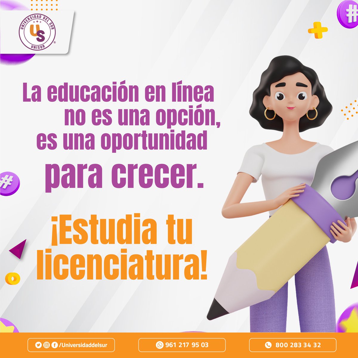 La educación en línea te ofrece la oportunidad de estudiar desde cualquier parte del mundo y en tus tiempos libres 💻

La decisión es tuya... ¡Da el siguiente paso! 🤓

Descubre el mundo de posibilidades que te ofrece la educación en línea 🌏✨

#CalidadAcadémica #Online