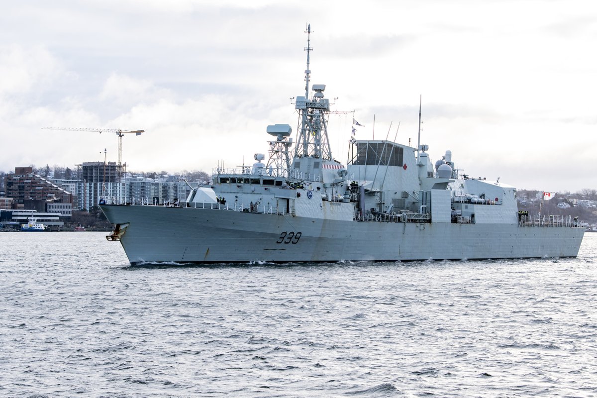 RoyalCanNavy's tweet photo. #HMCSCharlottetown ship’s company arrive home today, from an overseas deployment on #ExSteadfastDefender.
 Sailed 5540 NM
 Spent 37 days-at-sea
 Worked with 8 nations
 Took part in #ExDynamicGuard24 &amp; #ExJointWarrior24
 Visited Ireland, Scotland, &amp; Iceland
Welcome home! https://t.co/43j5gVIgpy