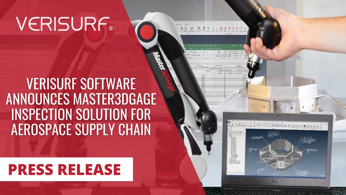 Verisurf® announces Master3DGage inspection solution for aerospace, a turn-key solution designed to support the requirements of aerospace OEMs and their global supply chain. zurl.co/zhFj #verisurf #mastercam #metrology #manufacturing #3dscanning #qualitycontrol #fai