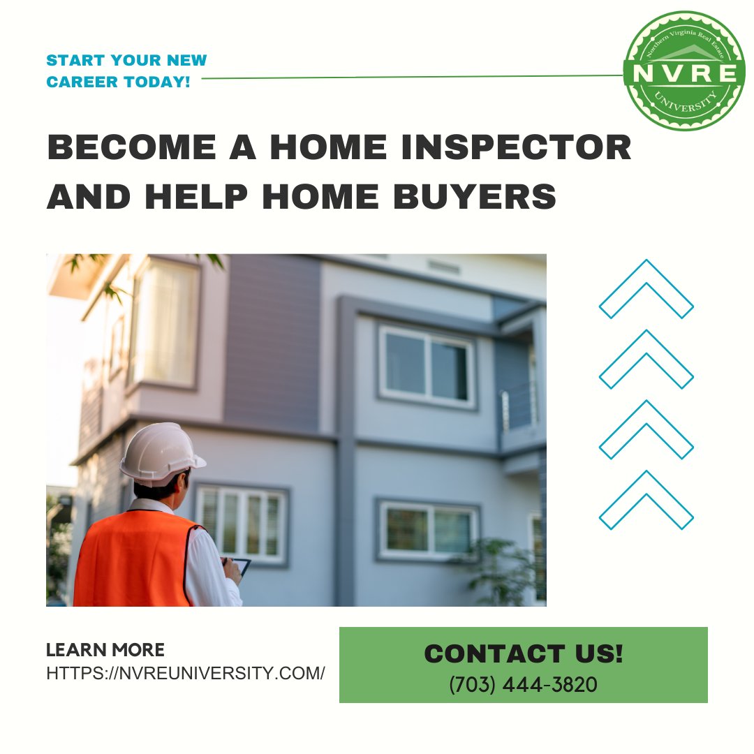 NVREUniversity's tweet photo. Now's The Time! Become a Home Inspector Today!

Start Your Home Inspection Career with NVRE University!🎓🔍

Register by clicking this link: https://t.co/ULgvUpJhIT

#HomeInspectorTraining #NVREUniversity #CareerInHomeInspection https://t.co/vKUJ1jMzKF