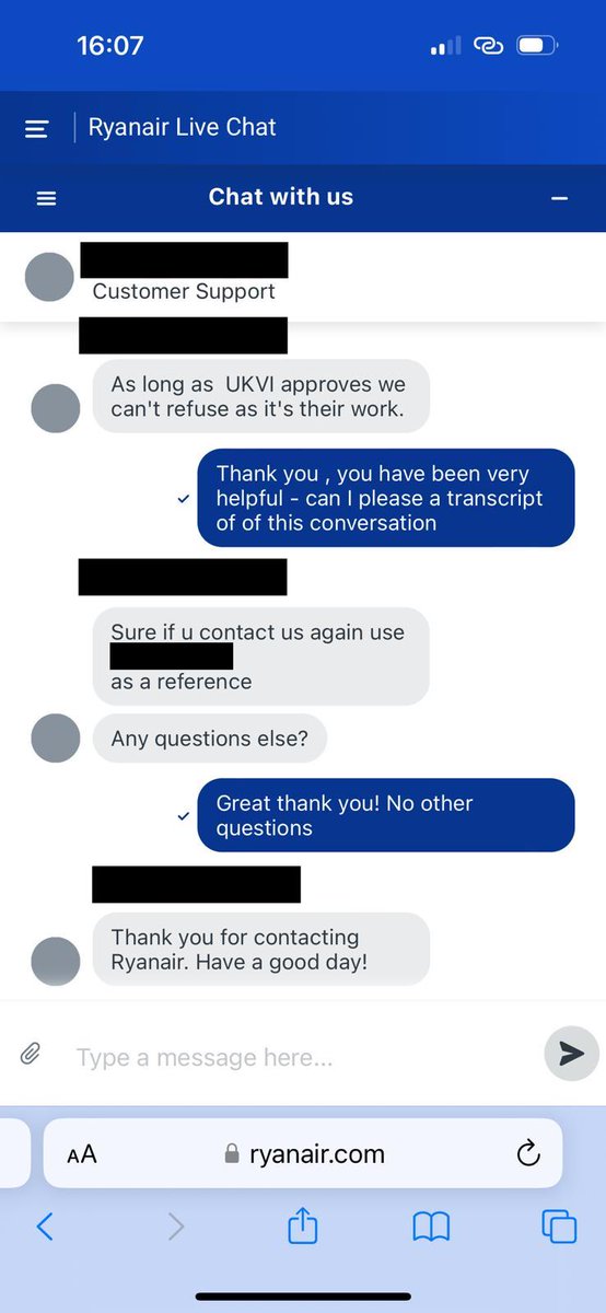 📢 Nicole, the wife of a Greek citizen, with indefinite leave to remain in the UK, is stuck in an airport in Spain.  <a href="/Ryanair/">Ryanair</a> is refusing to let her board a flight to come back home, due to combined incompetence &amp; hostility from the Home Office and airlines 🧵