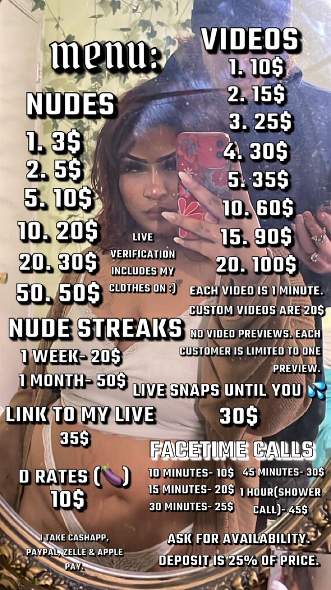 cyb3riva's tweet photo. my snap is lust4sumati  and this is my menu im a cont3nt seller :) #snapchat #buyingcontent #buyingnudes #nsfwtw https://t.co/JyfUPqKlRa