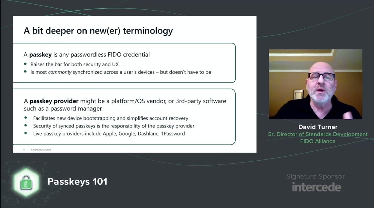 FIDOAlliance's tweet photo. #AuthenticateSummit: Demystifying Passkeys
Passkeys 101: What is a passkey?
Join David Turner at FIDO and find out! 😀 https://t.co/QuALbuJ4Ci