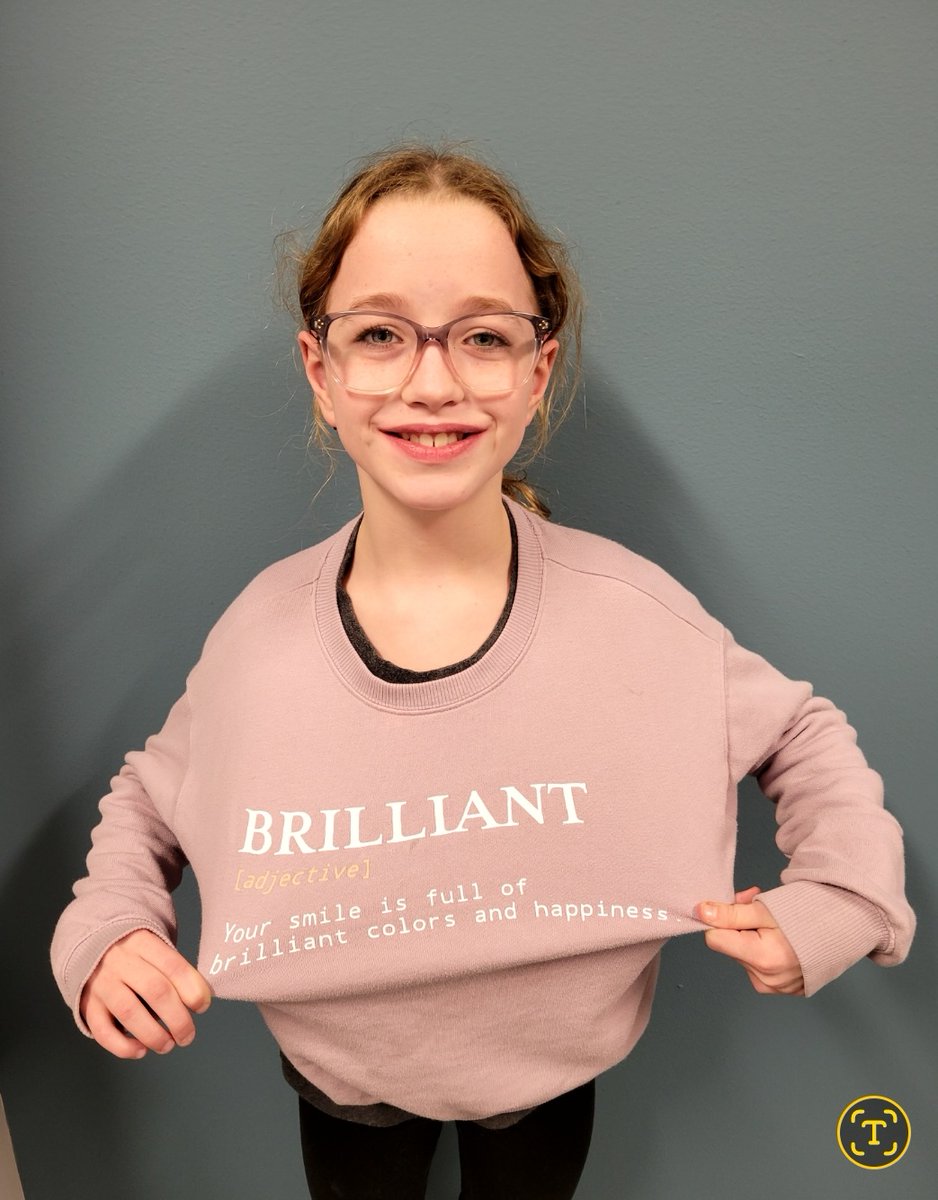 Your journey, your pace! Meet Abigail - she's not quite ready for treatment yet, so we're keeping an eye on her progress through some observation appointments. We'll catch up with her in 6 months to see where she's at. And, can we talk about how much we adore her sweatshirt?