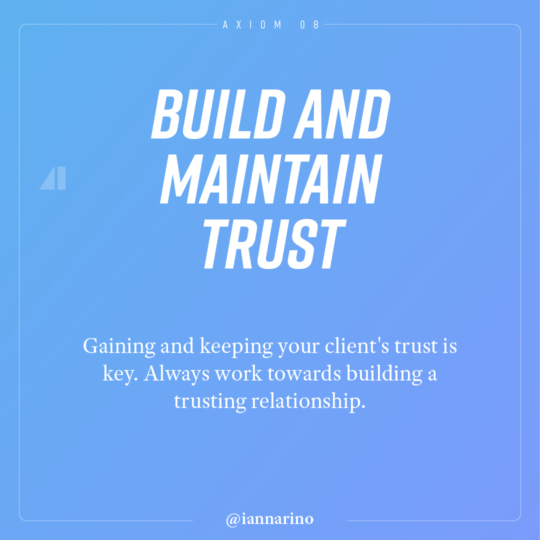 Build and maintain trust. #salestips #buildtrust
