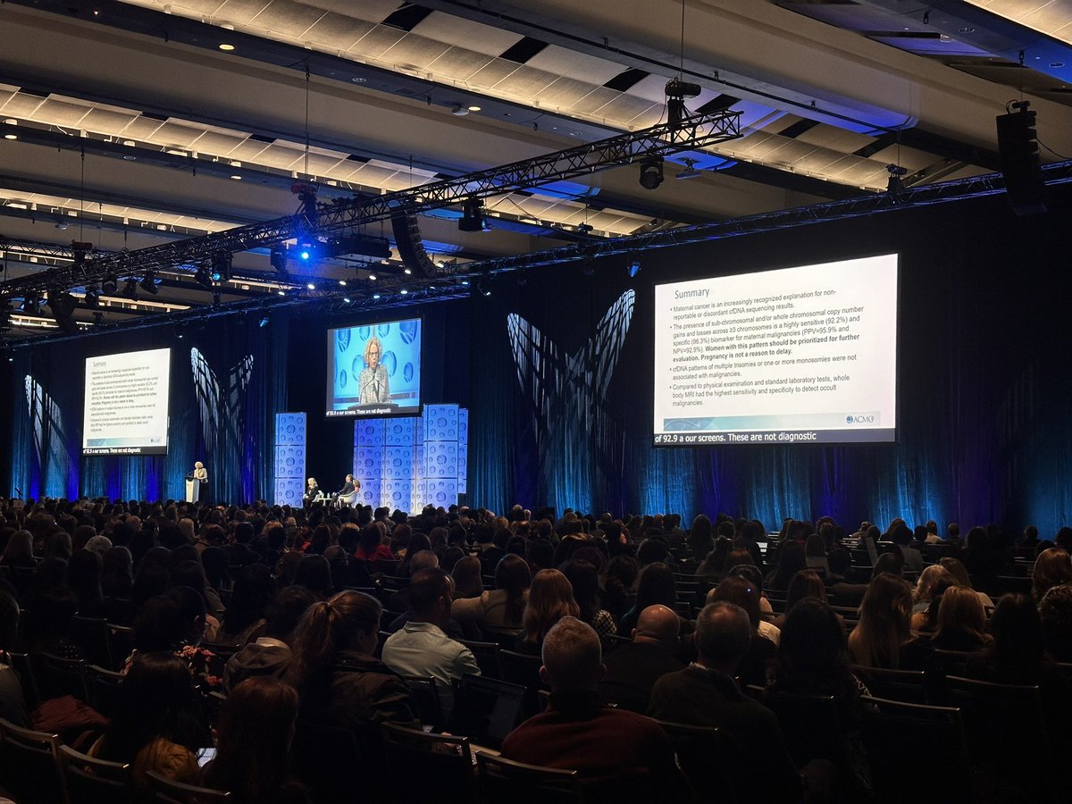 Kuntal Sen, MD, FACMG (@kuntal_sen_) on Twitter photo <a href="/DianaBianchiMD/">Diana Bianchi</a> meticulously analyzed the increasing reports of discordant results in cell free DNA testing due to maternal cancer at the Presidential Plenary session for #ACMGMtg2024 🤰 🧬 <a href="/DianaBianchiMD/">Diana Bianchi</a> meticulously analyzed the increasing reports of discordant results in cell free DNA testing due to maternal cancer at the Presidential Plenary session for #ACMGMtg2024 🤰 🧬