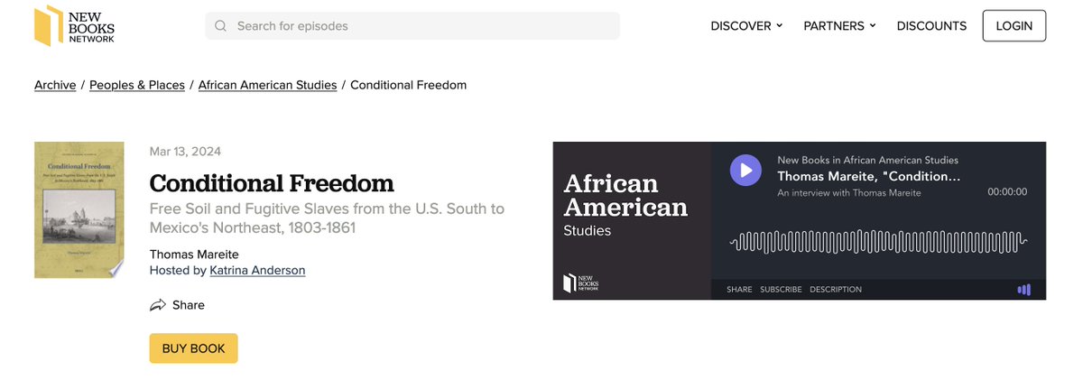 Had a great discussion with Katrina Anderson on Conditional Freedom for @NewBooksNetwork. Link below & reminder that the book is fully accessible in Open Access @degruyter_brill newbooksnetwork.com/conditional-fr…