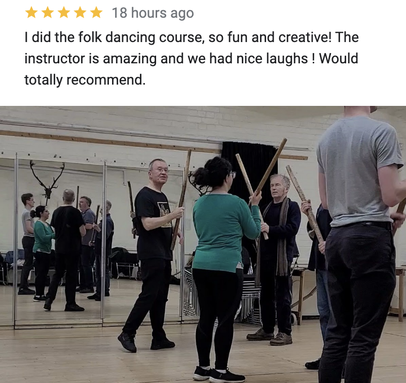 What a lovely review of our Thursday Morris class! Find out more about our weekly dance classes and book your place here: efdss.org/learning/adult…