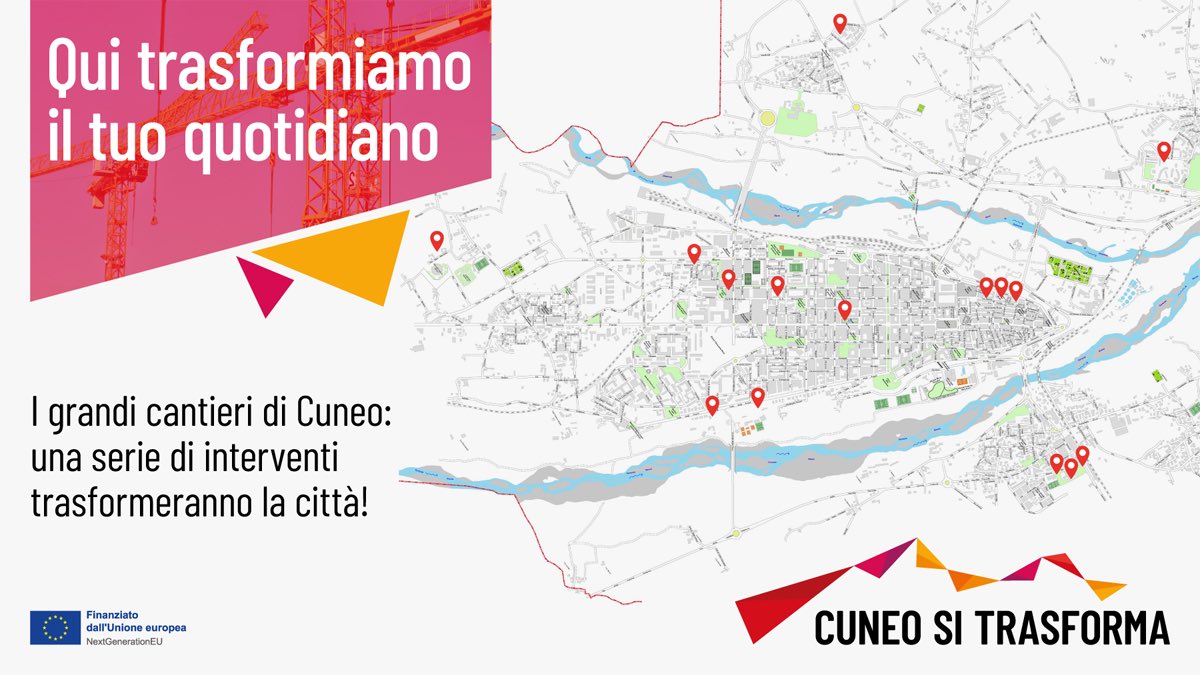 PNRR a Cuneo: ecco dove saranno realizzati i progetti.

#cuneositrasforma