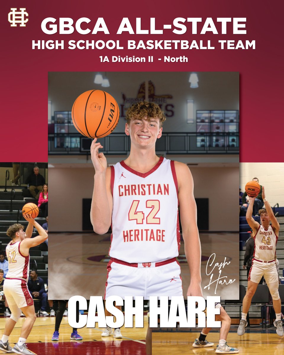 Congratulations, Cash Hare, for making the Georgia Basketball Coaches Association All-State High School Basketball team!! 🥳🦁🏀

@CoachWatCHS @cash_hare #chsfamily #CHSLions #THELIONWAY #AthleticsThatBuild #GoLions #LionFamily #christianheritagebasketball #lionpride🦁