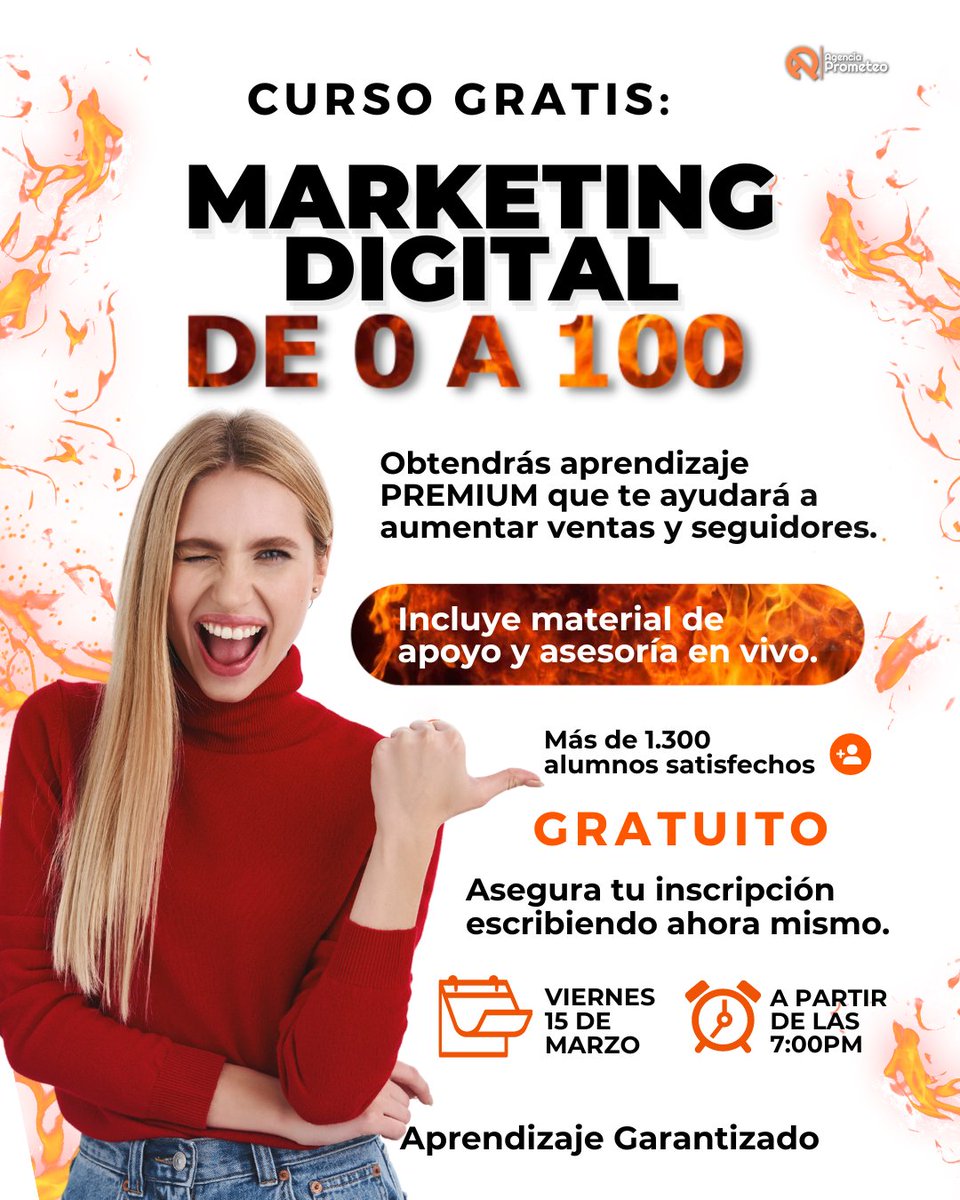 HE CREADO este curso para todas aquellas personas que necesitan nociones más precisas del Marketing y la Publicidad para aumentar sus ventas. 💵💵💵 Me encantaría que pudieses dar like o RT para que llegue a las personas que necesitan asesoría GRATIS. Muchas gracias 🔥🔥🔥