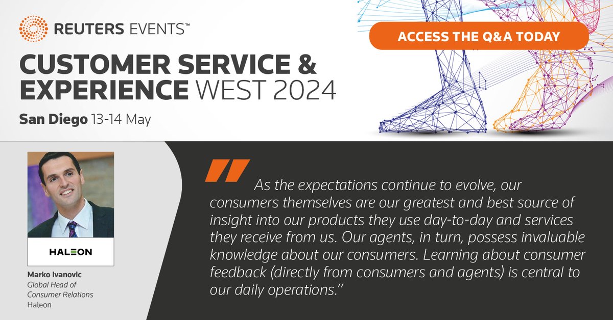 🌟 Dive into exclusive insights from Marko Ivanovic, Global Head of Consumer Relations at Haleon! Discover strategies for prioritizing consumer care, integrating AI responsibly, and staying ahead of evolving expectations. Don't miss out: bitly.ws/3fKQp #AI #CSX24