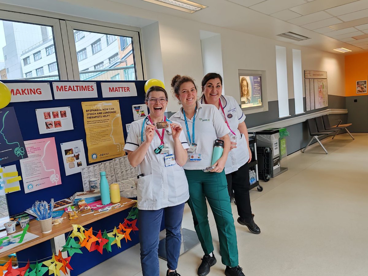 LGTSALT's tweet image. Happy Swallowing Awareness Day from all at LGT SALT! The team got lots of interest in their stand, which focussed this year on the importance of oral hygiene for people living with dysphagia! #SwallowAware2024 #mysltday #NutritionAndHydrationWeek @LG_NHS