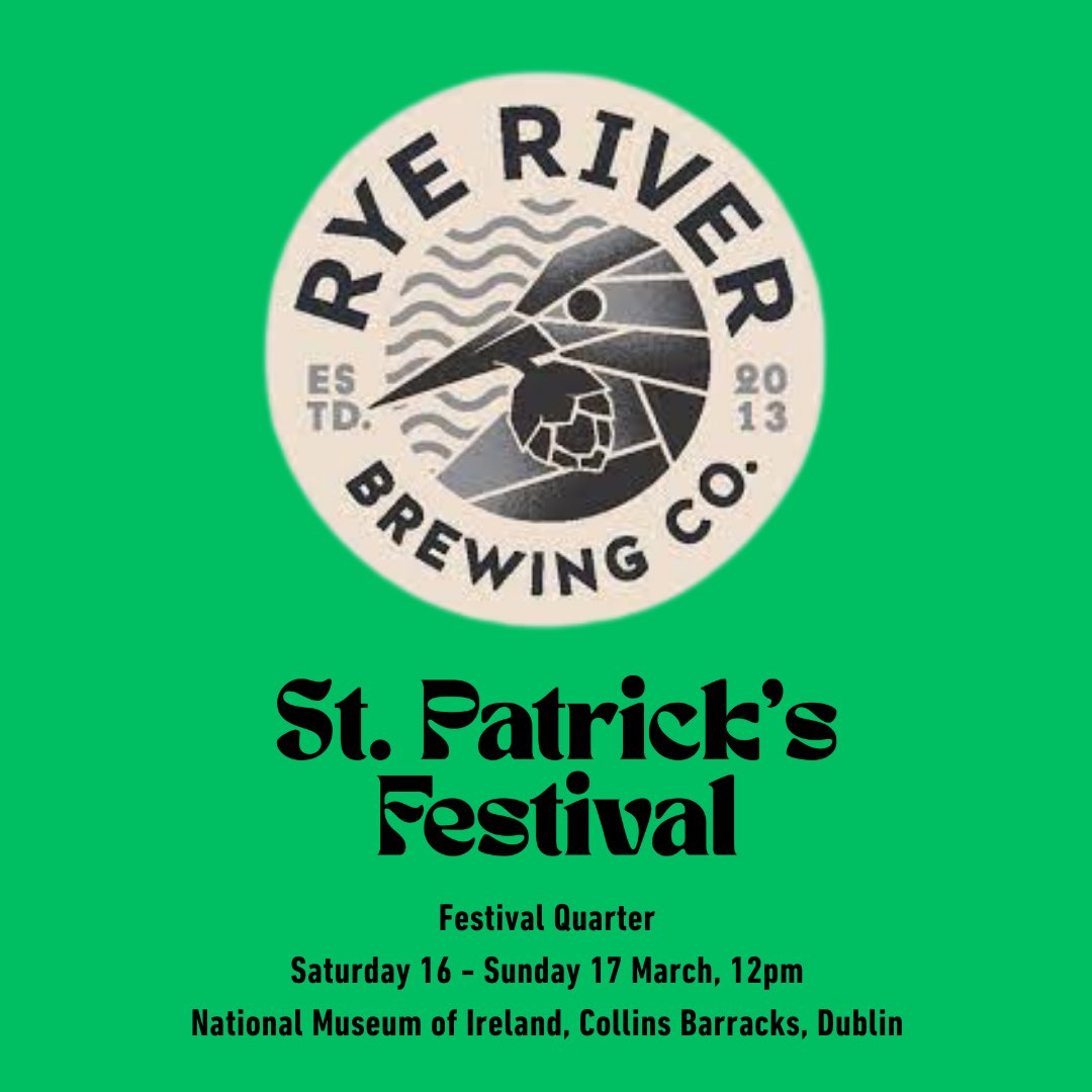 We’re proudly pouring at the St. Patrick’s Festival Quarter 🍻☘️ Drop by and try some beers from the World’s Most Decorated Brewery! (2022, 2021, 2020 WBAs)