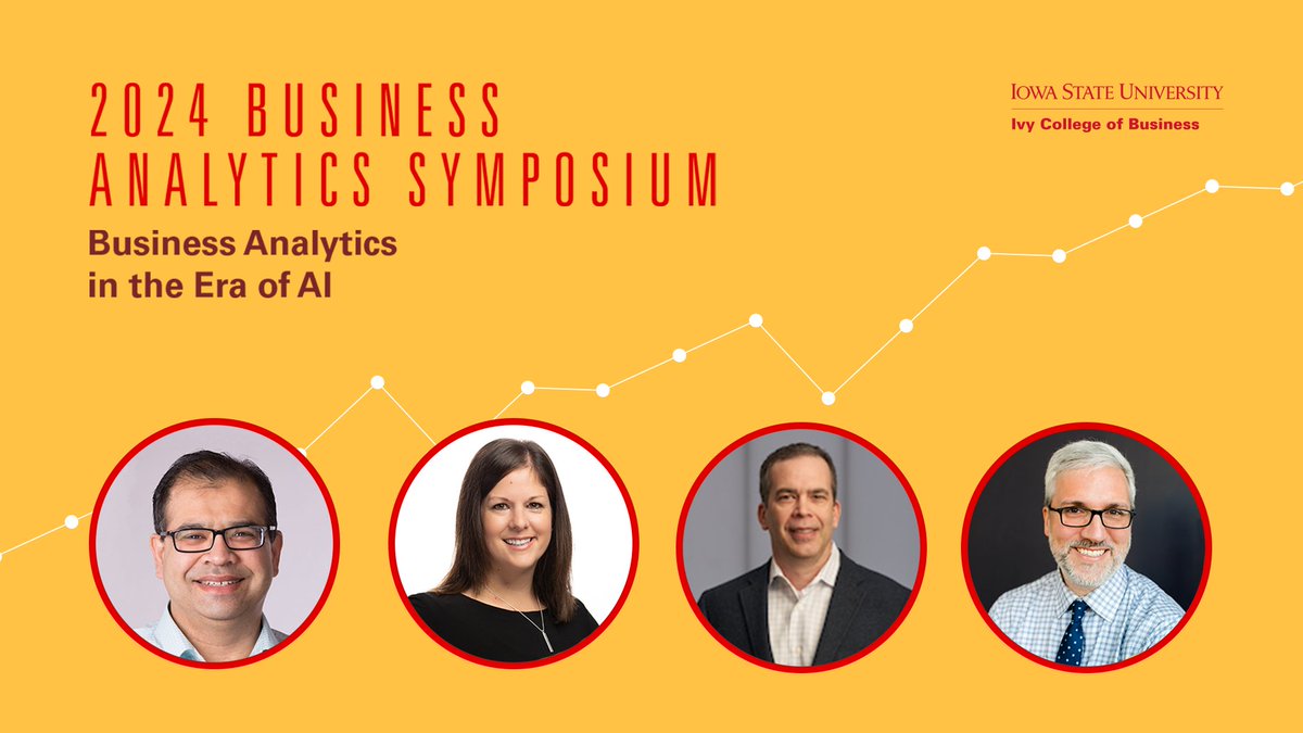 Great conversations happen at the Business Analytics Symposium! The event features a mainstage conversation about how to leverage the power of AI in your organization. Click below to register by March 25! 👇 ivybusiness.iastate.edu/business-analy…