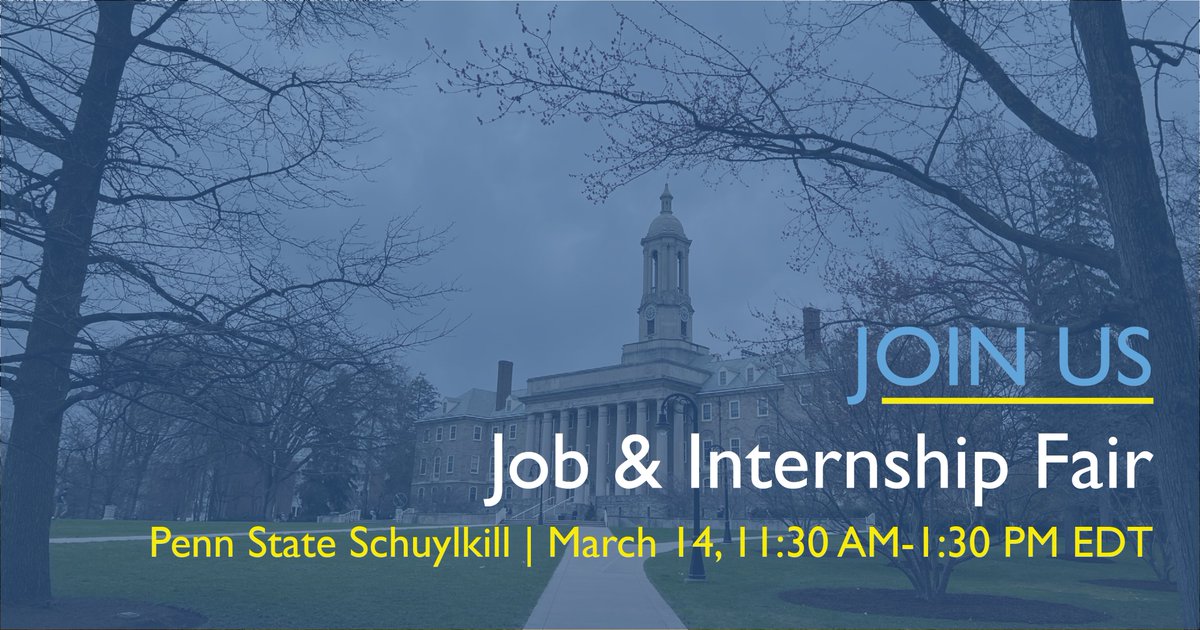 PFPAOfficial's tweet photo. Hey, Penn Staters! Will you be attending the Job & Internship Fair at @PennStateSL on March 21?
Stop by the Pentagon Force Protection Agency booth to learn about the many career opportunities at our federal agency.
#PennState #RecruitingEvent #JobFair https://t.co/uEW2l9I2Jx