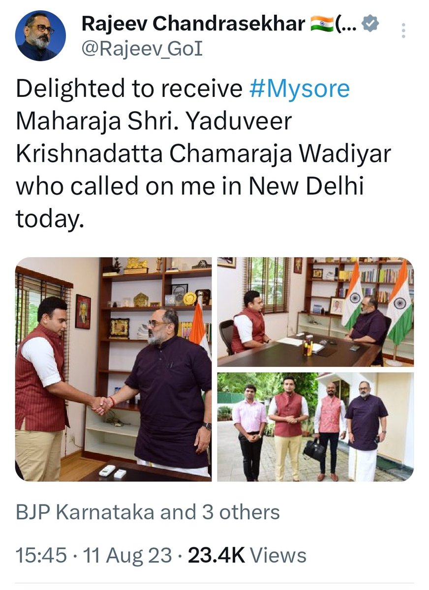 Had suspected something was cooking 7 months back after this tweet...So was it state politics or 'winnability' or both that felled #Mysuru #BJP MP @mepratap? And what's with the maharaja, yuvaraja, prince business in our democratic republic? #YaduveerWadiyar #BjpCandidateList