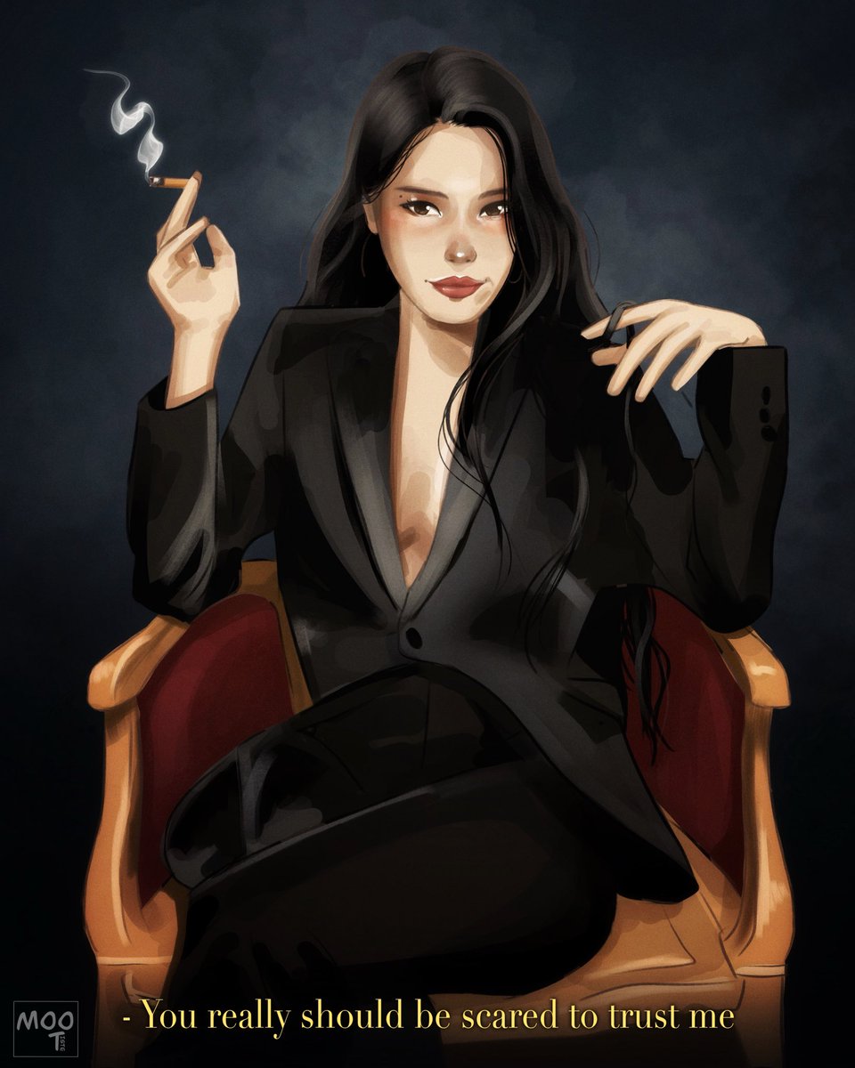 Liz made me do it… 
don’t trust mafia boss kim Yongsun 🥀

#MAMAMOO #solar #mamamoofanart #kimyongsun