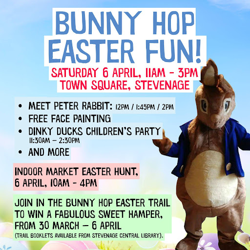 🐰 Hop into Easter Fun with Us! Find out more: stevenagetowncentre.com/events/bunny-h… #EventIsland #StevenageEvents #FreeFamilyFun #FamilyEvent