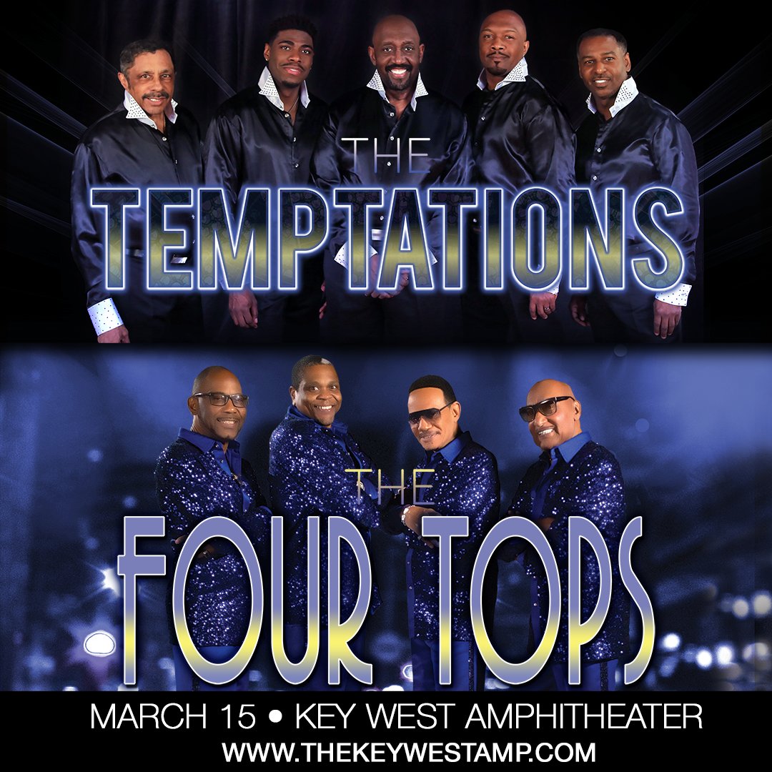 The Temptations & Four Tops at Coffee Butler Amphitheater this Friday, March 15th! An unforgettable evening of soul, rhythm, and timeless classics ahead! Tickets + Info: bit.ly/3Thm2yV 🎫