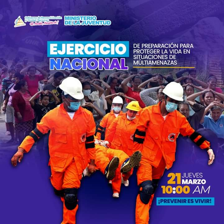 #13marzo En #Nicaragua la prevención es muy importante, por eso cotidianamente se realizan los simulacros ante desastres. Aquí les dejo el dato para que participemos desde nuestra comunidad o centros laborales.