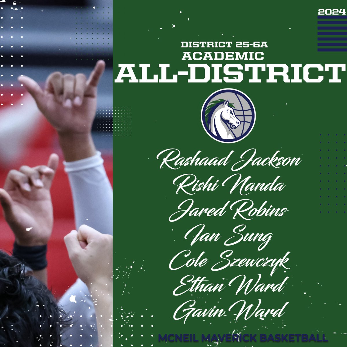 Congratulations to these <a href="/McNeilHoops/">McNeil Hoops</a> student athletes for being named Academic All-District.
@Coach_BGreene