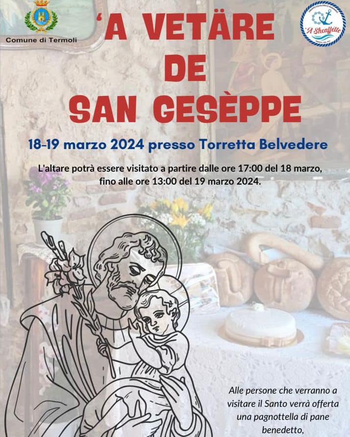 visittermoli's tweet photo. IL 19 MARZO L'ALTARE DI SAN GIUSEPPE ALLA TORRETTA BELVEDERE https://t.co/XlwXIHJRev https://t.co/5gdsLuQazi