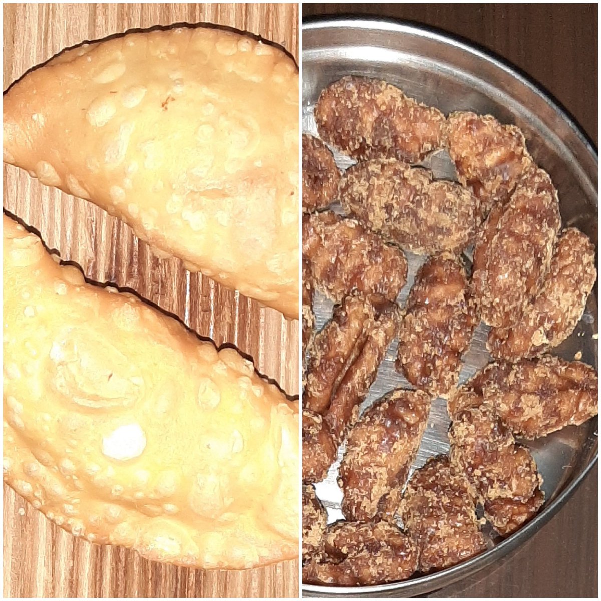 కజ్జికాయలు, గవ్వలు. 😋
#snacktime #organic_jaggery