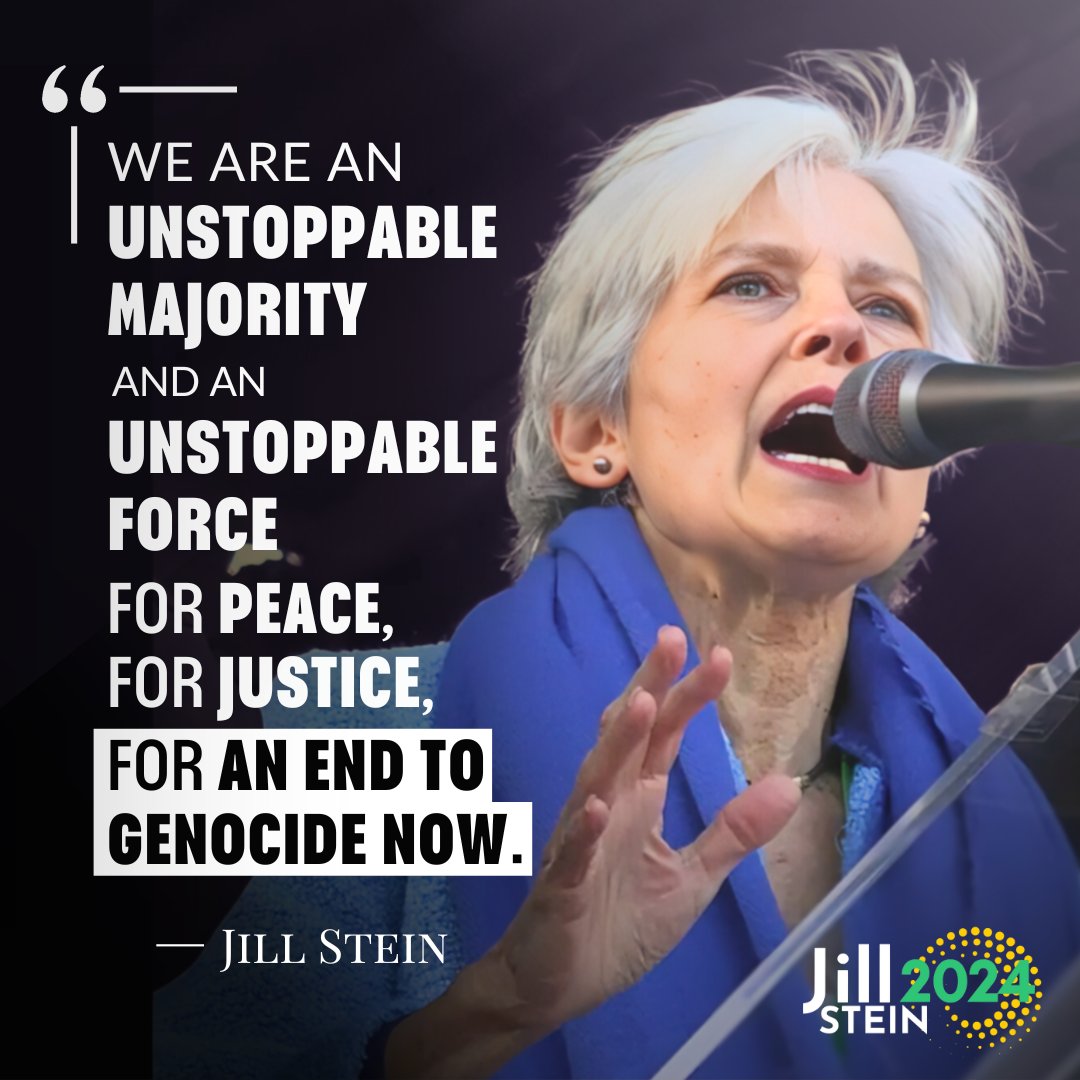 Take the pledge and refuse to support candidates supporting the genocidal war: jillstein2024.com/pledgetostopge…