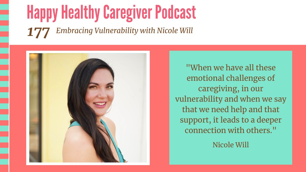 'When we have all these emotional challenges of caregiving, in our vulnerability and when we say that we need help and that support, it leads to a deeper connection with others.' - Nicole Will #vulnerability #caregiving happyhealthycaregiver.com/podcast/nicole… via @HHCaregiver