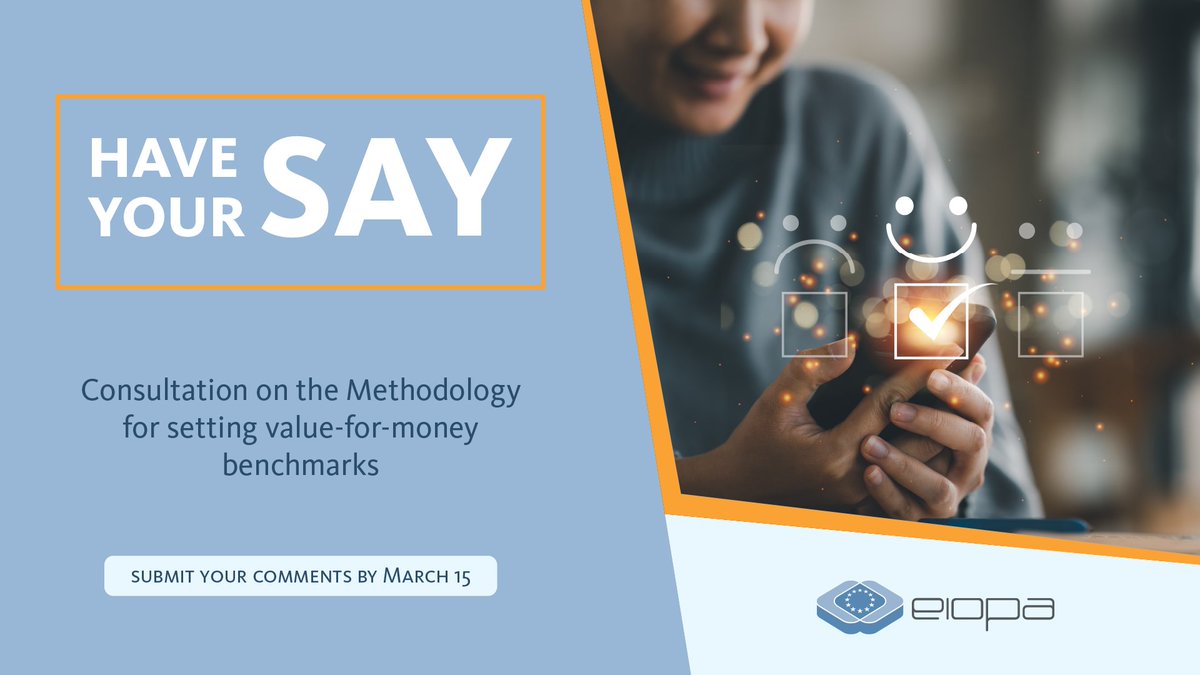 🚨 Only two days left! 🚨 Our consultation on the methodology for setting #valueformoney benchmarks for unit-linked and hybrid #insurance products ends this Friday. 🗓️ Send us your #feedback! 📩 ▶ europa.eu/!Vgd4Mp #consumerprotection #consultation #finance