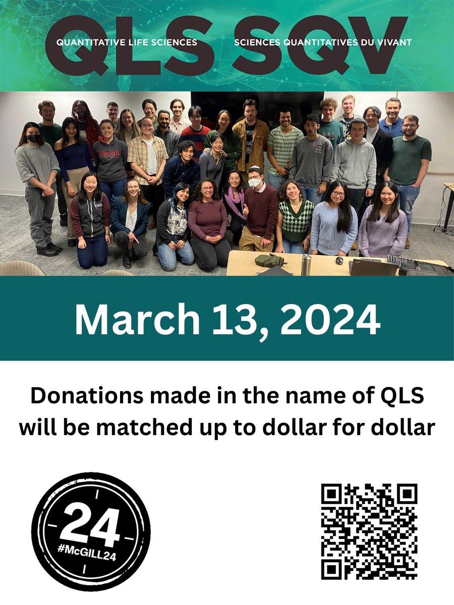 Quantitative Life Sciences (@qlsmcgill) on Twitter photo 📢It's #McGill24!! Support a cause that is close to your heart❤️on <a href="/mcgillu/">McGill University</a>'s #dayofgiving 📢It's #McGill24!! Support a cause that is close to your heart❤️on <a href="/mcgillu/">McGill University</a>'s #dayofgiving