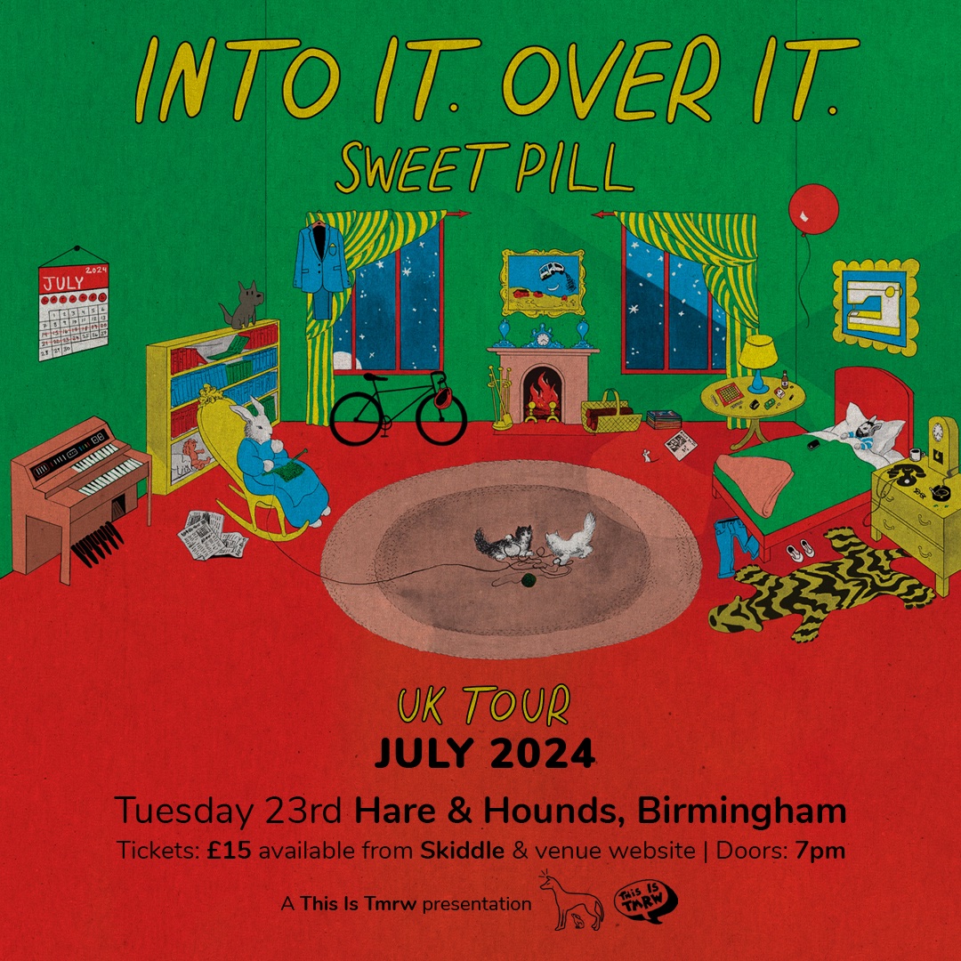 NEW SHOW: Chicago emo-pop veterans @intoitoverit join forces with Philly's pop/hardcore ensemble @sweetpilll for a killer show at the @hareandhounds on Tuesday, July 23rd. Tickets on sale now! ⚡ skiddle.com/e/38092046