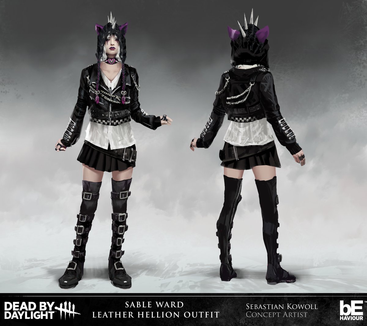 Concept art for DEAD BY DAYLIGHT new survivor Sable Ward! 💜🖤💜🖤