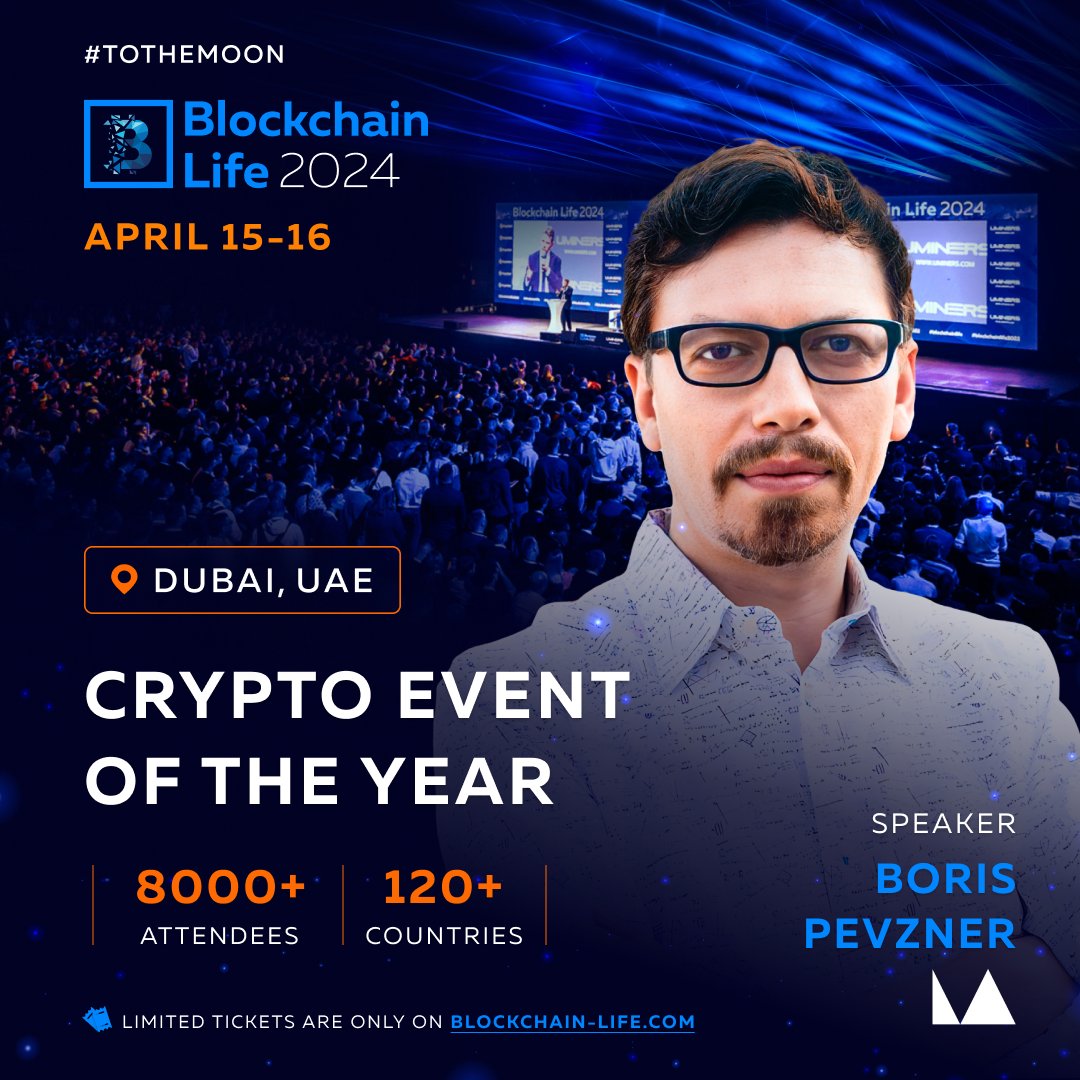 Meet @bpevzner – Co-Founder and CEO of @LiveArtX on stage at  #BlockchainLife2024 in Dubai! Join 8000+ attendees at the Crypto Event of  the Year. 🎟️ Buy tickets: