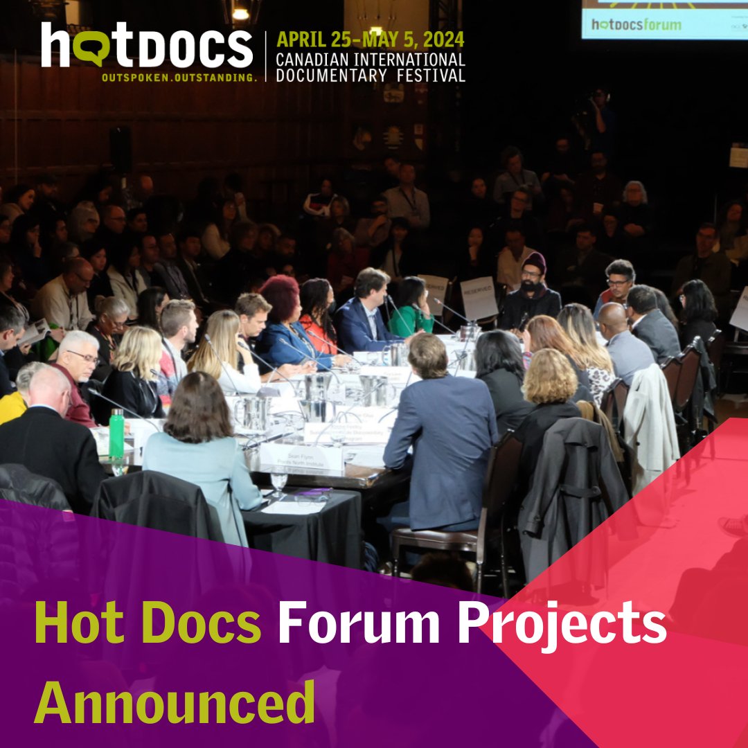 We're excited to announce the 19 projects that will be pitched to decision-makers from across the globe at the 2024 Hot Docs Forum!

#HotDocsForum returns to Toronto’s Hart House on April 30 and May 1 as part of #HotDocs24! 

To view all projects, visit: hotdocs.ca/industry/confe…
