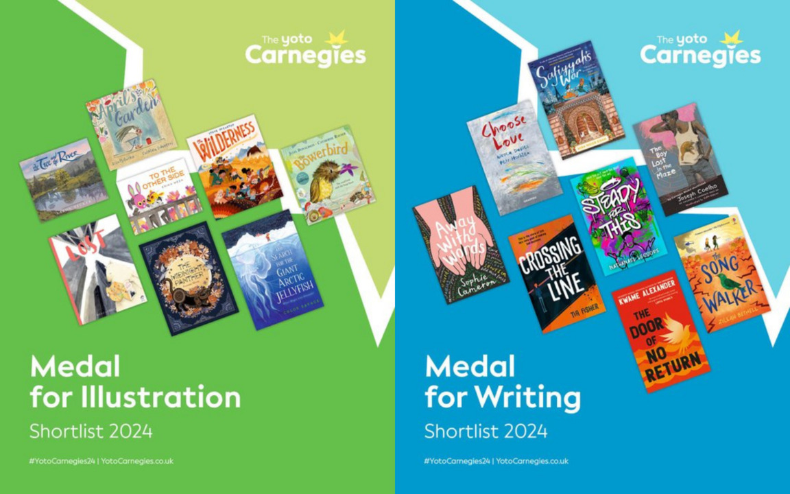The shortlists for the #YotoCarnegies2024 are here! 

Sixteen amazing titles for schools to explore with their Shadowing Groups. 

Congratulations to all the shortlisted authors and illustrators! @CarnegieMedals @Usborne @OtterBarryBooks @AndersenPress 

kntn.ly/fbec663e