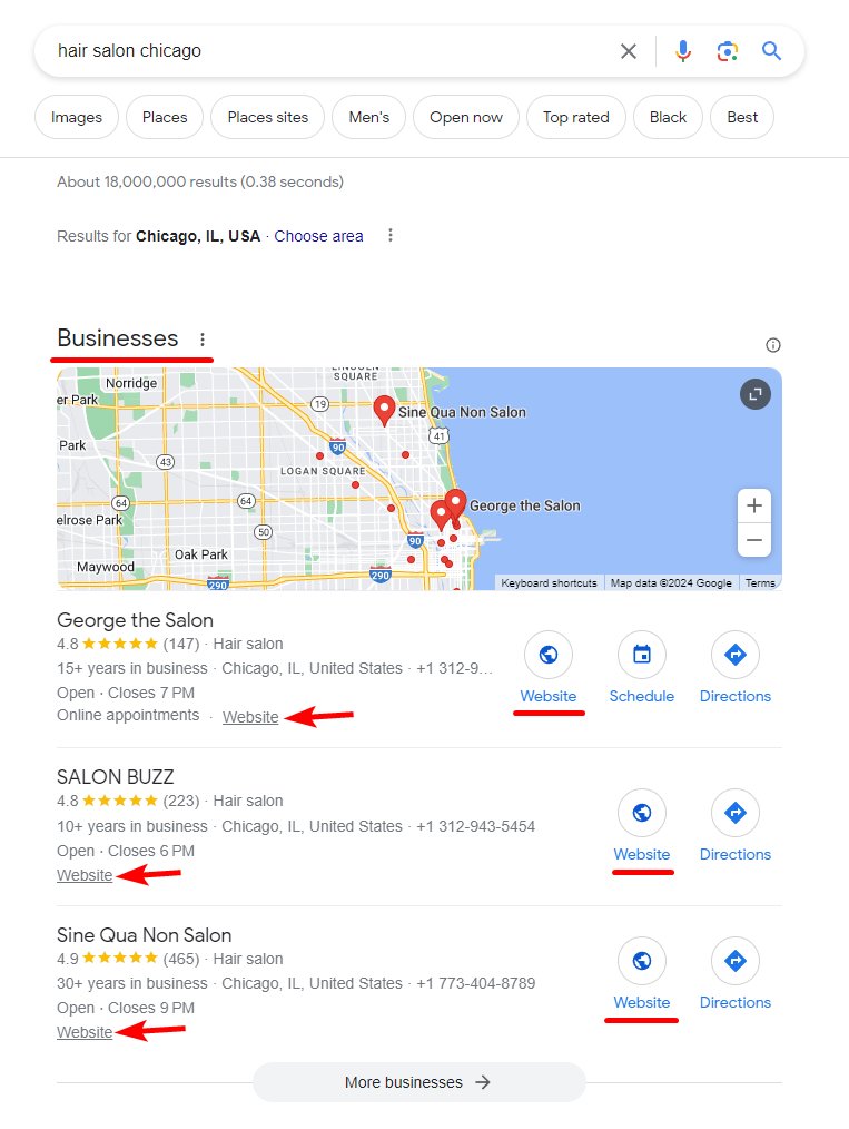 This could be big for hotels 👇

Yesterday <a href="/Lluc_SEO/">Lluc B. Penycate Ⓐ</a> spotted that Google is adding direct website links in the local results for restaurants and hotels (first screenshot). 

This is exciting because Google has never shown website links in the local hotels' packs before. Google
