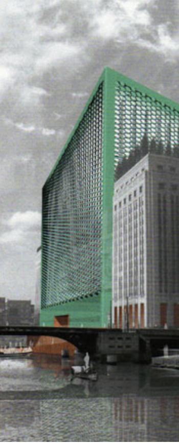 LynnBecker's tweet photo. Dismissively ridiculed by the usual closed minds, and after a long rot under a slumlord 601W's rehab made it a spectacular success, but John Ronan's idea of making the massive abandoned Post Office a civic mausoleum remains some of the most imaginative... https://t.co/3RQZ5SqPvu https://t.co/q8Z32tkUMM