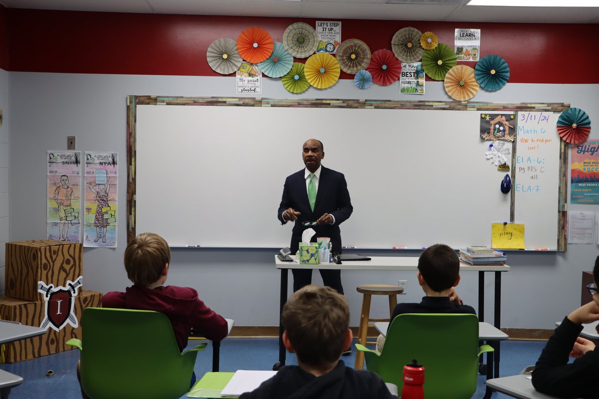 Earlier this week, Ms. Benson's 6th grade ELA class received a visit from John Clark from ABC 11. The class is doing a unit on writing news stories, so hearing from Mr. Clark's extensive journalism experience was a treat!

@abc11together 

#abc11 #abc11together #ironacademy